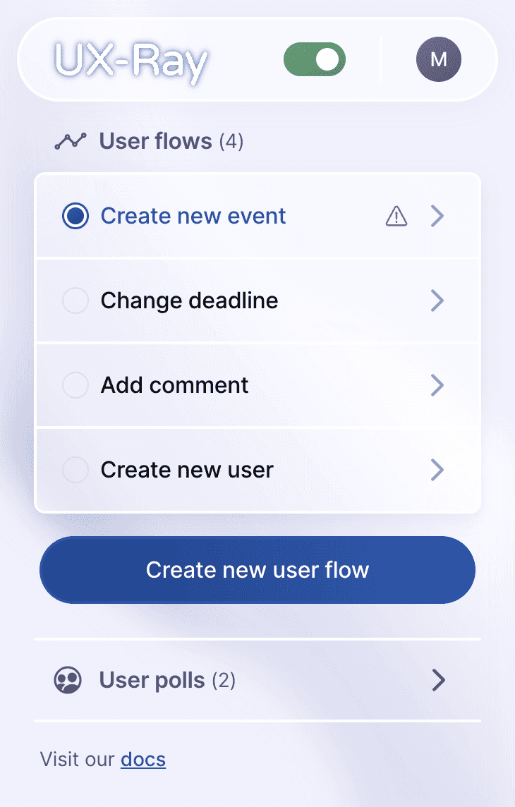Documentation: UX-Ray's web extension.