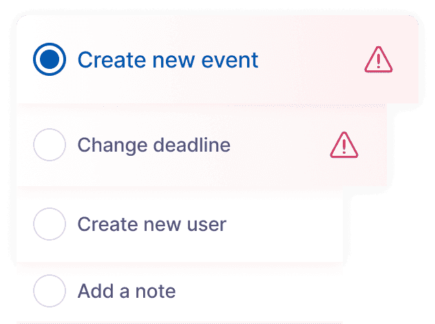 Documentation: Showing a preview of a user flows list for mobile